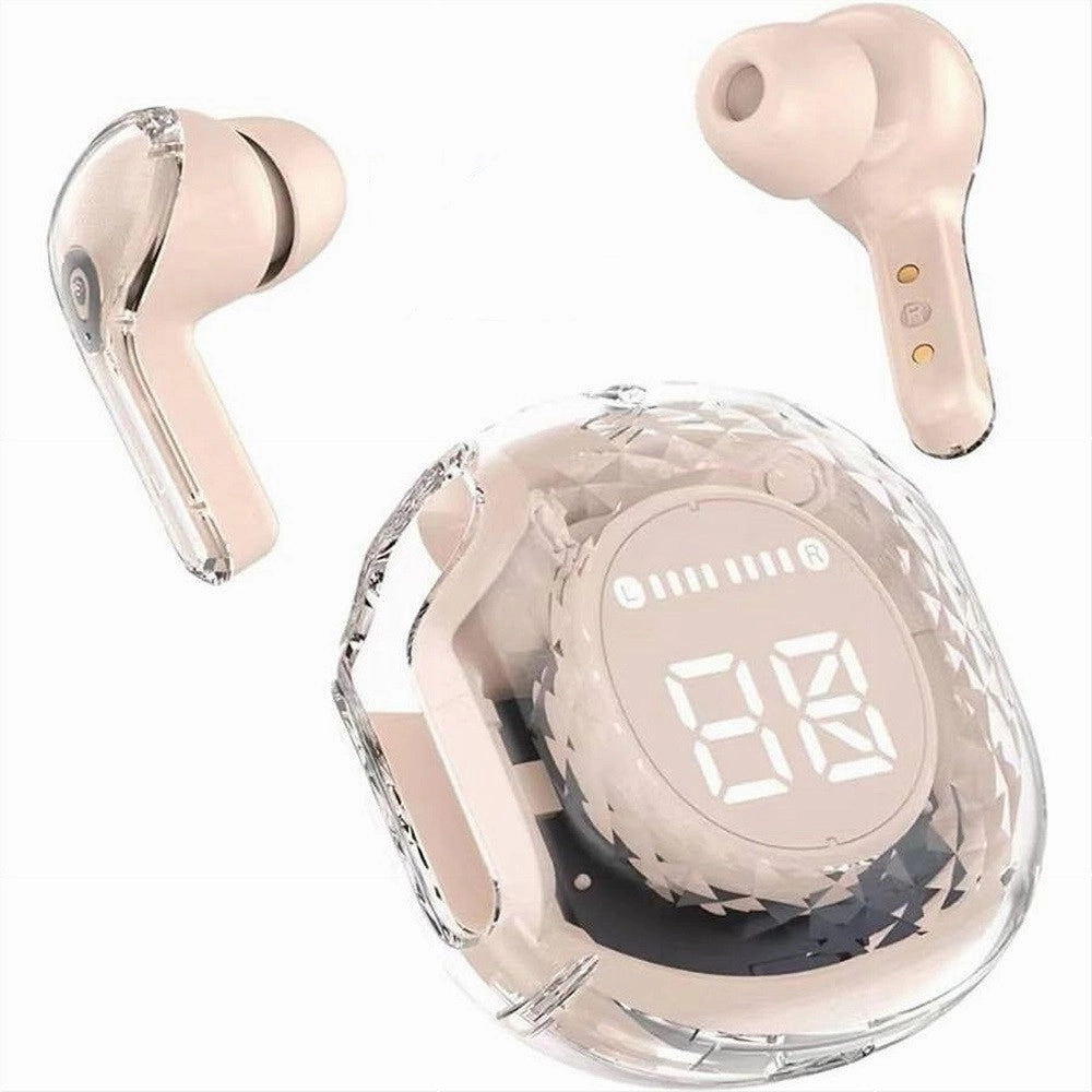 Trade Shop - Auricolari Bluetooth 5.3 Trasparenti Ultrapods Pro Con Cofanetto Di Ricarica Led -