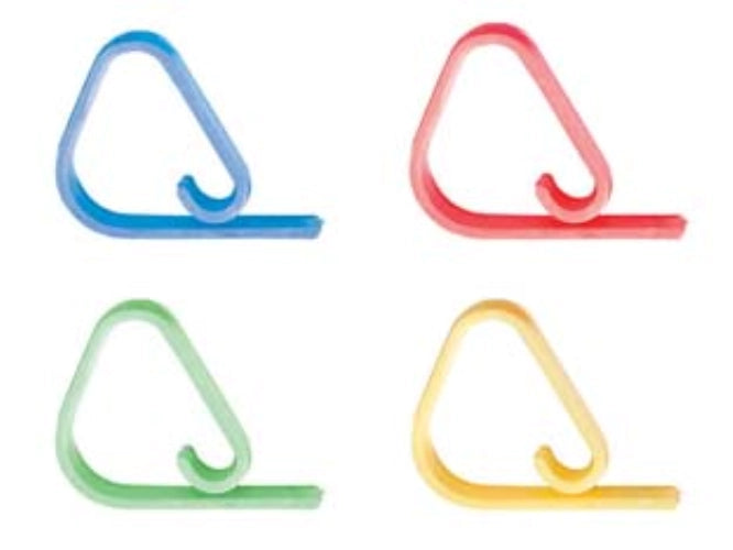 Fermatovaglie in plastica colori assortiti - cm.4,2x3,3 blister pz.4 8 blister Eliplast