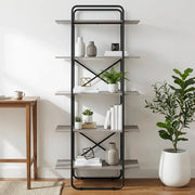 Libreria 5 livelli 80 x 35 x 175,5 cm PB Sonoma grigio 8007807
