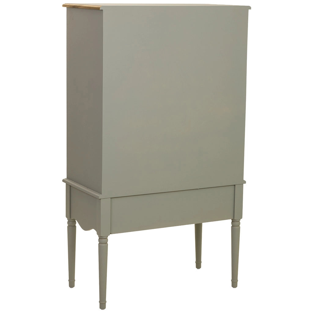 Armadio in legno Verde con 1 cassetto e 2 ante, 80x42x140h cm