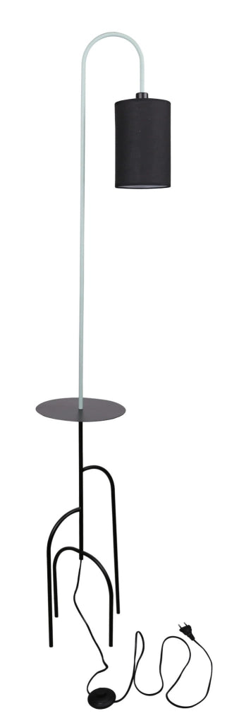 Candellux Ravello lampada da terra con tavolino nera E14
