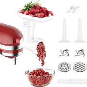 Accessori per macinazione carne per macchina da cucina KitchenAid, kit di accessori per macchina da cucina KitchenAid con disco per macinazione, cornice per salsiccia, accessori facoltativi per blender KitchenAid
