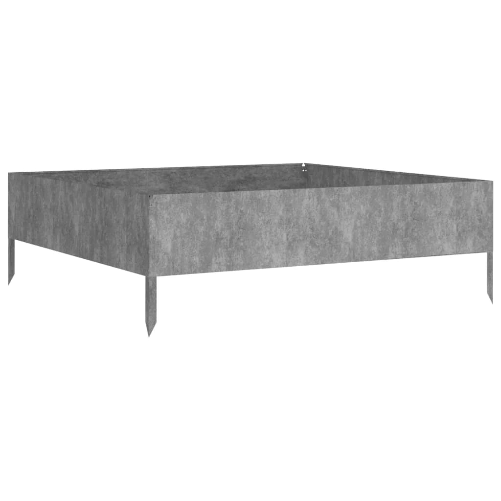 Fioriera rialzata per piante e fiori terrazza giardino 100 x 100 x 33,5 cm acciaio corten marrone 02_0039283