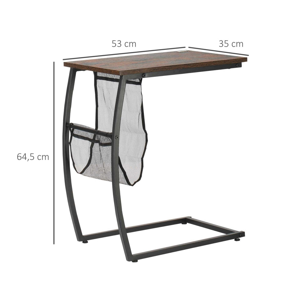 Comodino con contenitore ¨C zephmum ¨C 53x35x64,5 cm marrone r¨²stico
