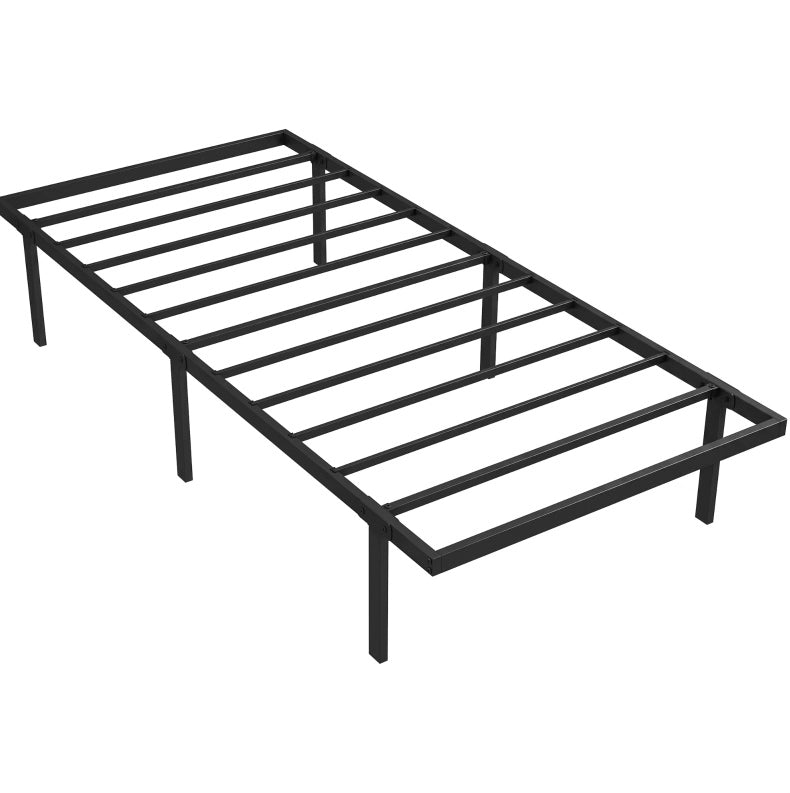 Letto singolo in metallo 90x200 cm con spazio contenitivo sottoletto