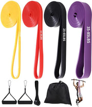 Set di Fitness 4 Livelli di Resistenza - Manubrio con Maniglia - Borsa da Portata - Strettezza Yoga Pilates