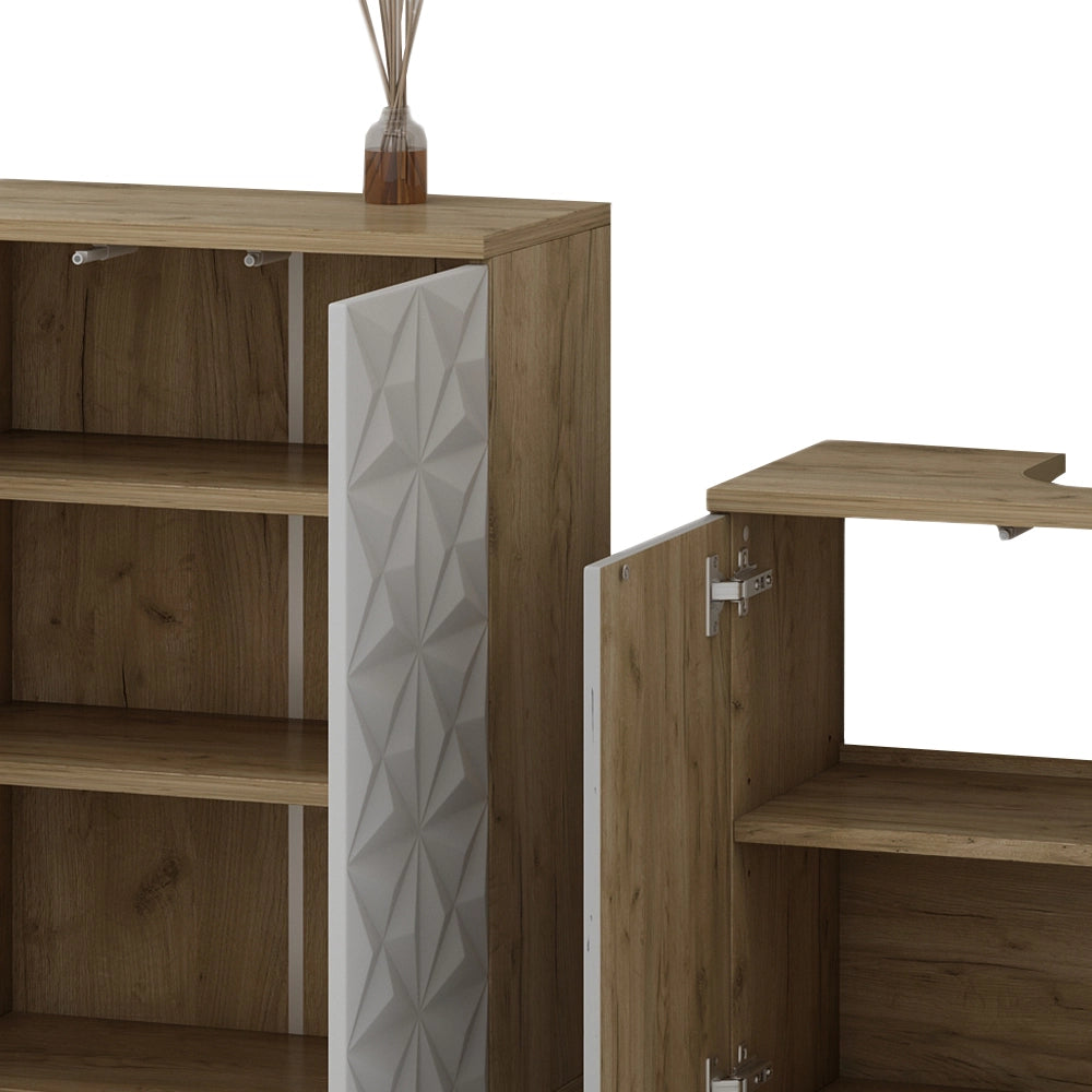 Vicco Set di mobili da bagno Bianco 4 parti