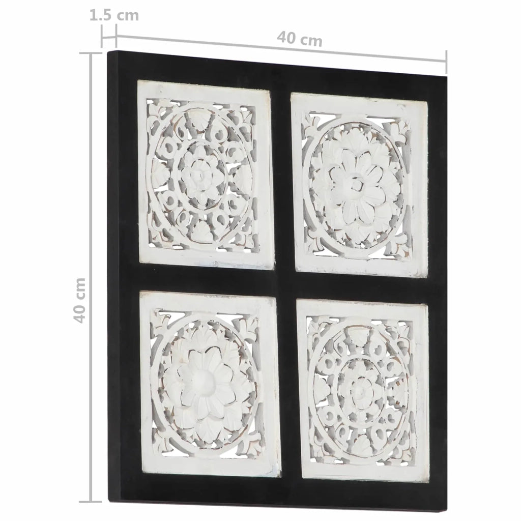Decorazione artistica Nero e Bianco 40 x 40 x 1,5 cm 42046758
