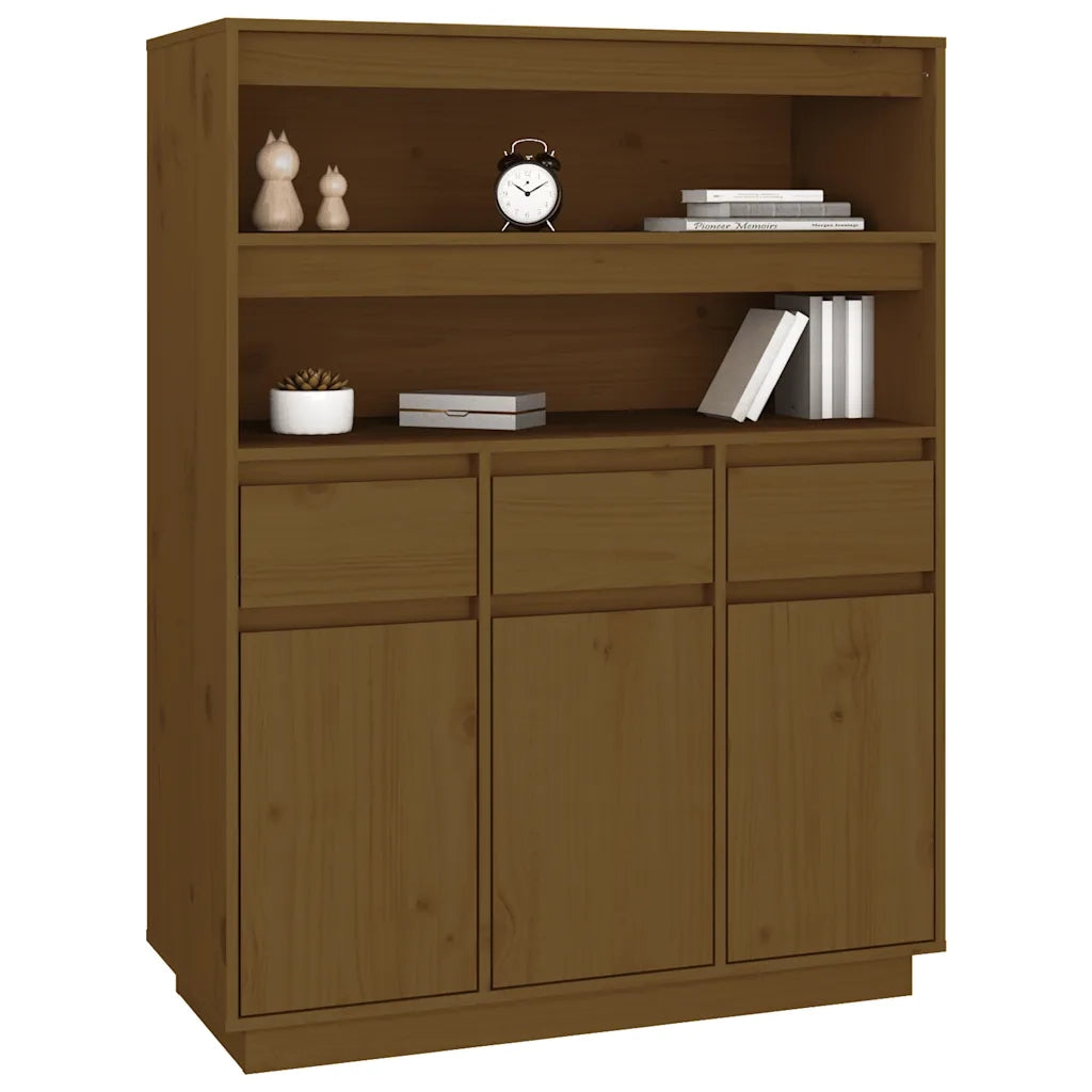 Credenza ambra 89x40x116,5 cm in Legno Massello di Pino 818218