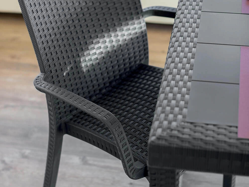 Tavolo da Giardino Quadrato in wicker cm 80x80 - WADE