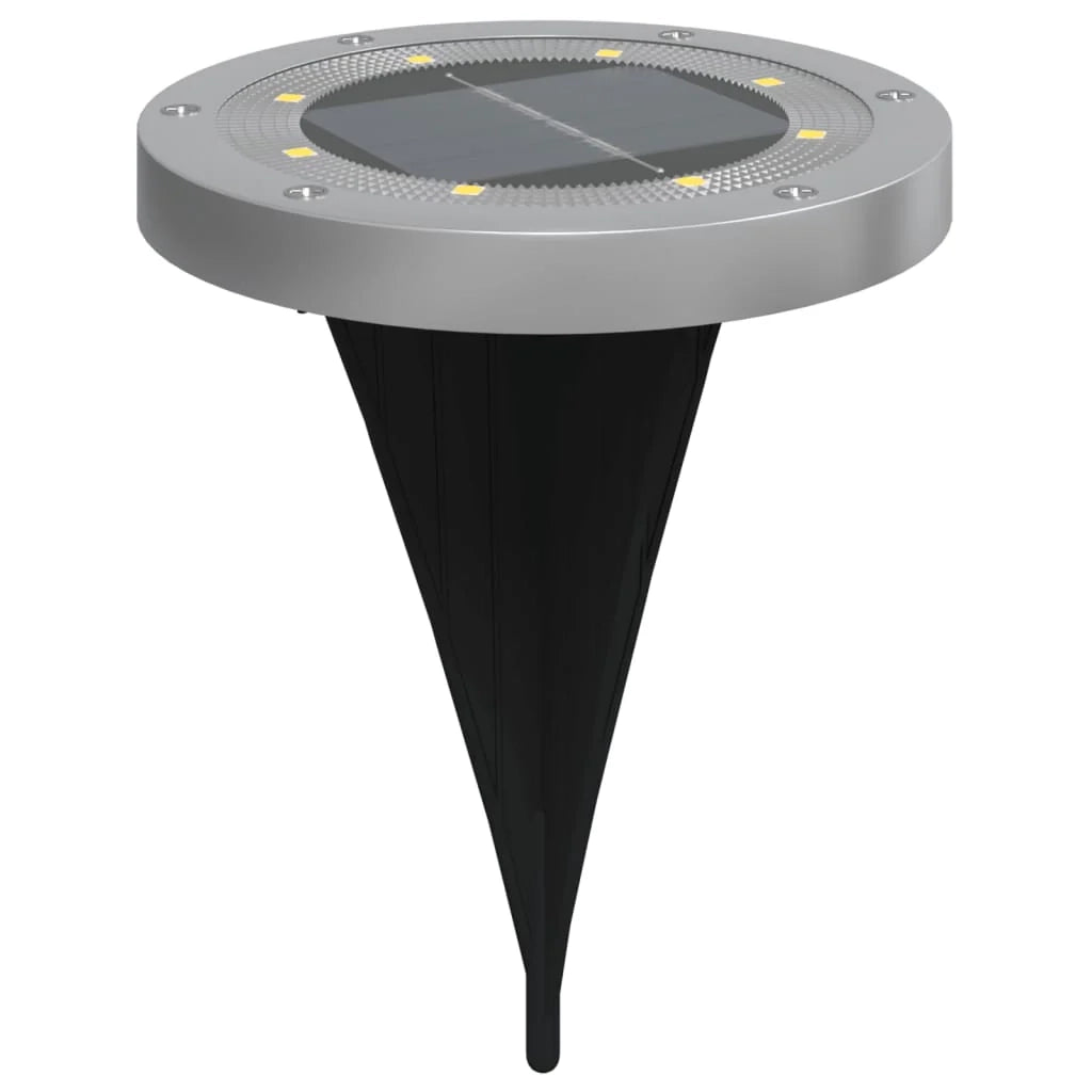 Set di 4 luci solari da giardino 11 x 13 cm impermeabili accensione automatica nere PS 02_0056671