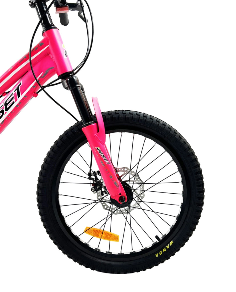 Bicicletta Mountain Bike per Bambini Unisex 20" MTB Phoenix 7V in Acciaio Fucsia