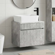 Set di mobili per il bagno Grigio Cemento Legno ingegnerizzato 3404303