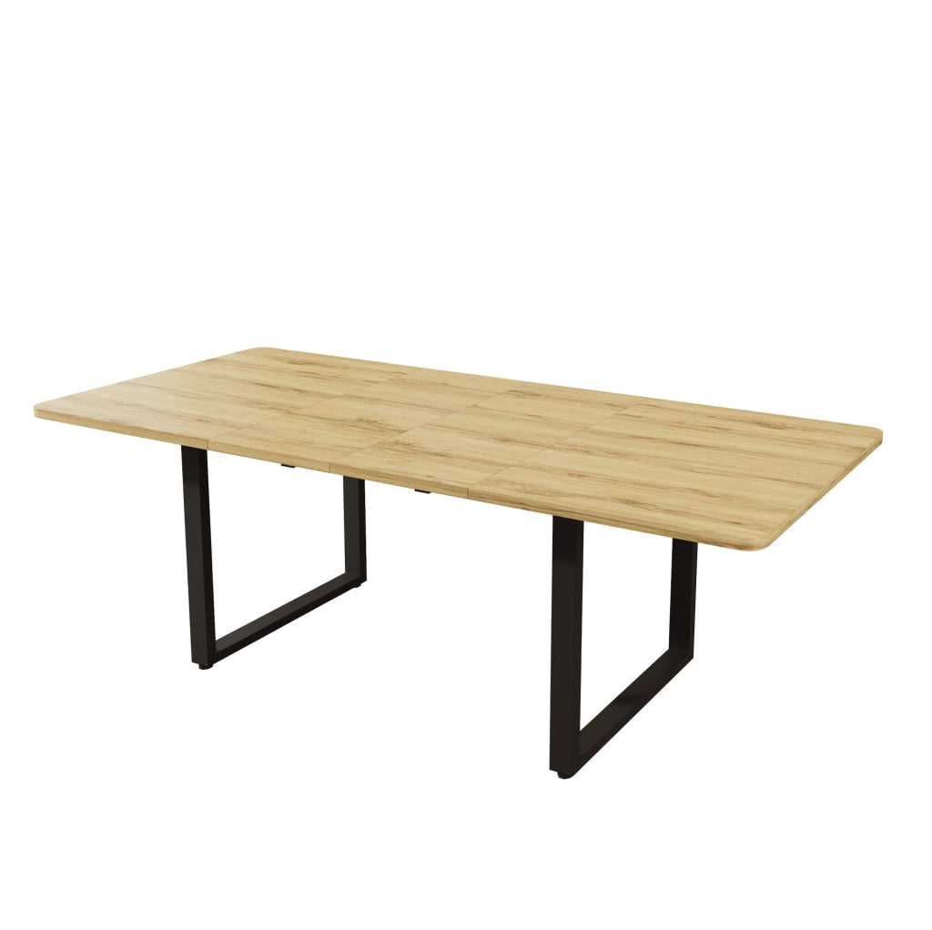 Tavolo da pranzo allungabile 140/180/220 x 80 cm in MDF; colore naturale
