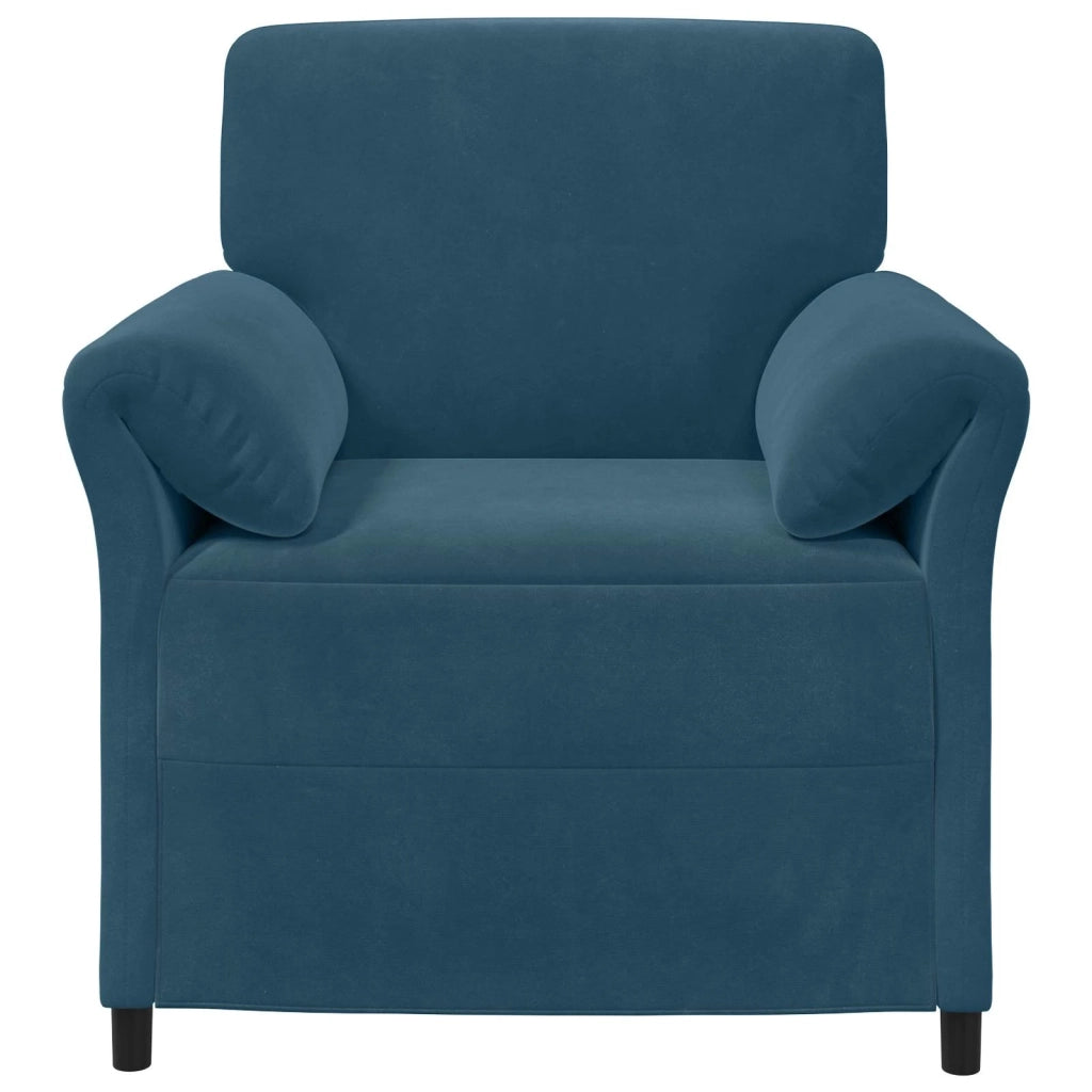 Divano 1 posto Blu 88 x 83 x 95 cm Velluto 42033934