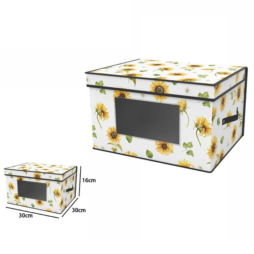 Trade Shop - Box Scatola Salvaspazio Armadio Contenitore Porta Oggetti Organizer 30x30x16 -
