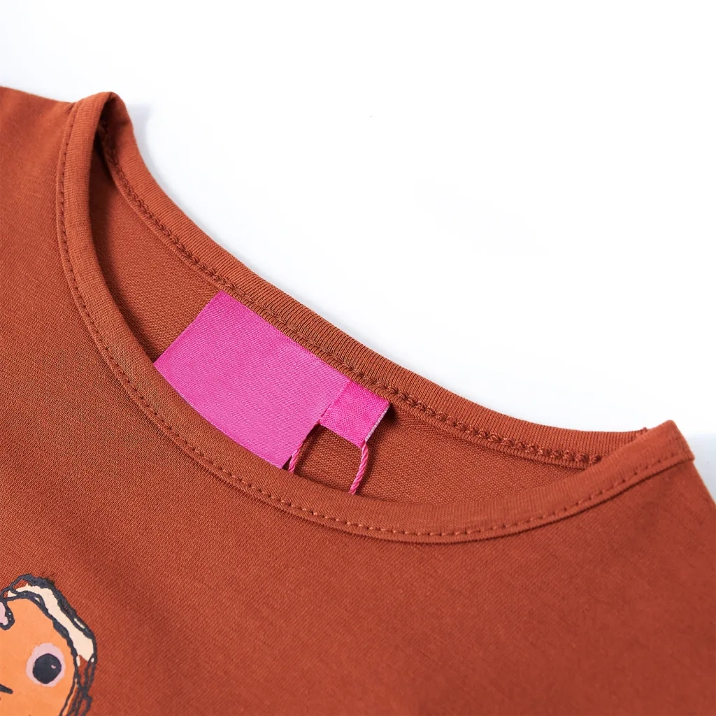 Maglietta da Bambina a Maniche Lunghe Cognac 104 14340