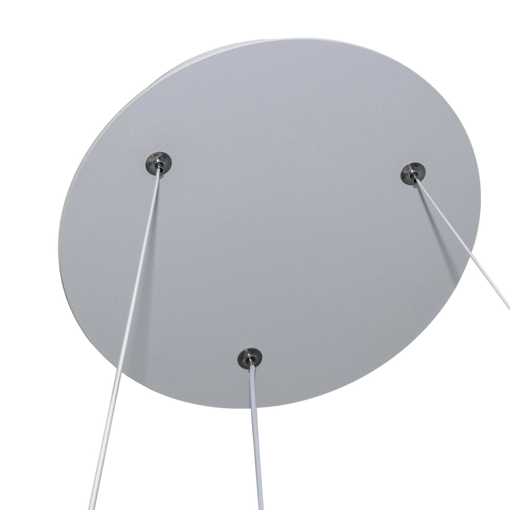 Lampadario soffitto cerchio luminoso LED 43W CCT pendente elegante sospensione dimmerabile luce tavolo cucina telecomando 230V 60cm BIANCO