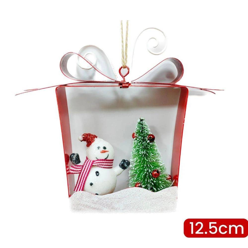 Trade Shop - Decorazione Natalizia Albero Di Natale Appendino Pupazzo Di Neve Dim. 12.5cm -