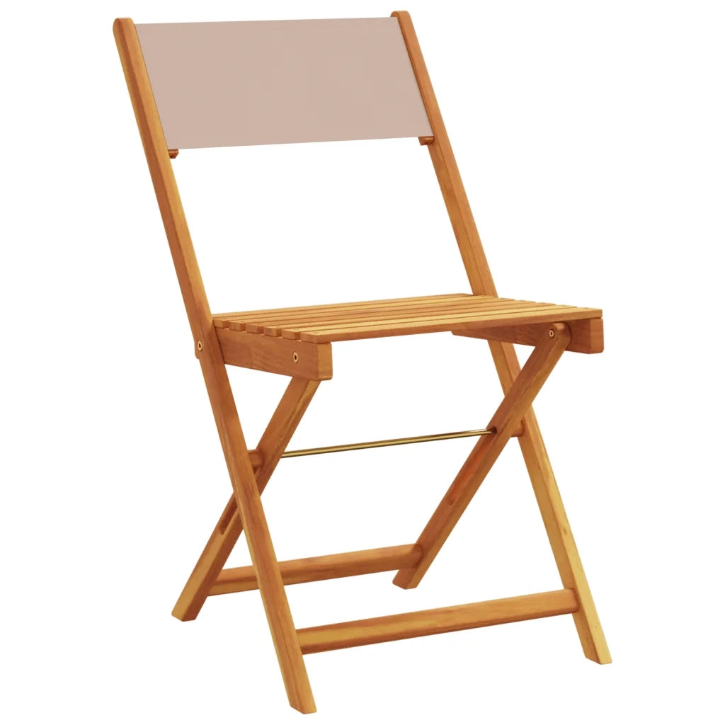 Set da Bistrot 3pz Tortora in Tessuto e Legno Massello 3281846