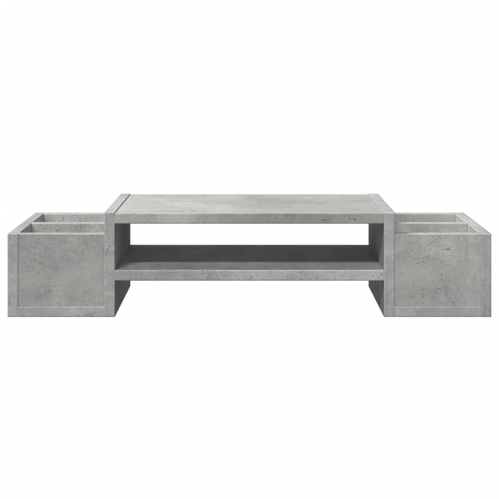 Supporto per monitor scrivania con contenitore legno ingegnerizzato grigio 02_0044926