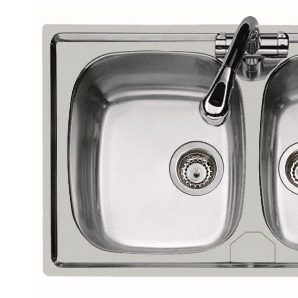 Lavello inox 2 v 86x50 incasso