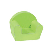 Poltroncina  per Bambini Verde - Imbottitura in Gommapiuma, Tessuto Sfoderabile e Lavabile, Dimensioni 42x31x50cm