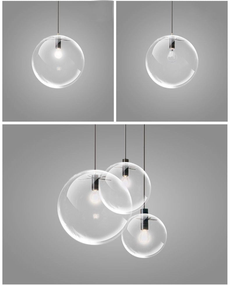 Lampada Da Soffitto Pensile Di Vetro Lassi Black 30 Cm