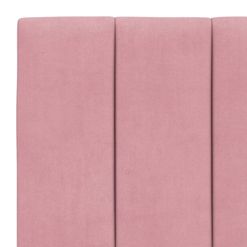 Letto con Materasso Hanko Rosa 90x190 cm in Velluto 3208573