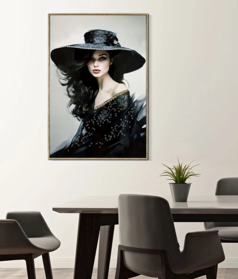 Dipinto su Tela Laccato Dori con Cornice 62x4x92 cm in Pino e Tela e Plastica