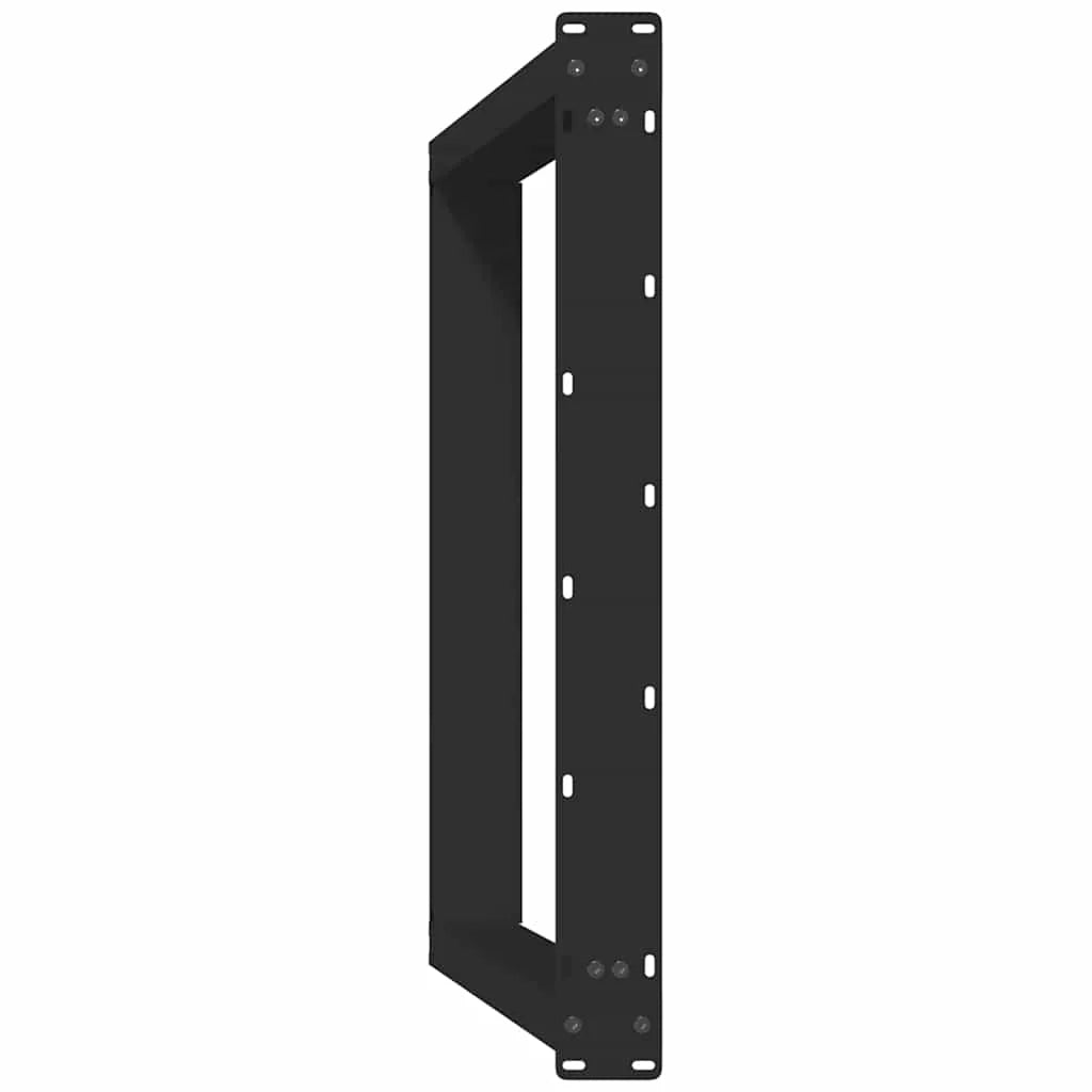Set di 2 gambe per tavolo da pranzo a forma di U 70 x 72 cm design moderno e solido con stabilità regolabile acciaio nero 02_0057072