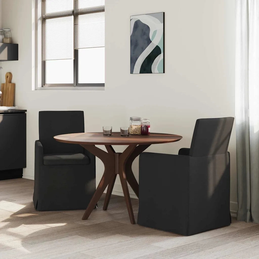 Sedie da pranzo 2 pcs Nero 57 x 67 x 95 cm Tessuto 42017905