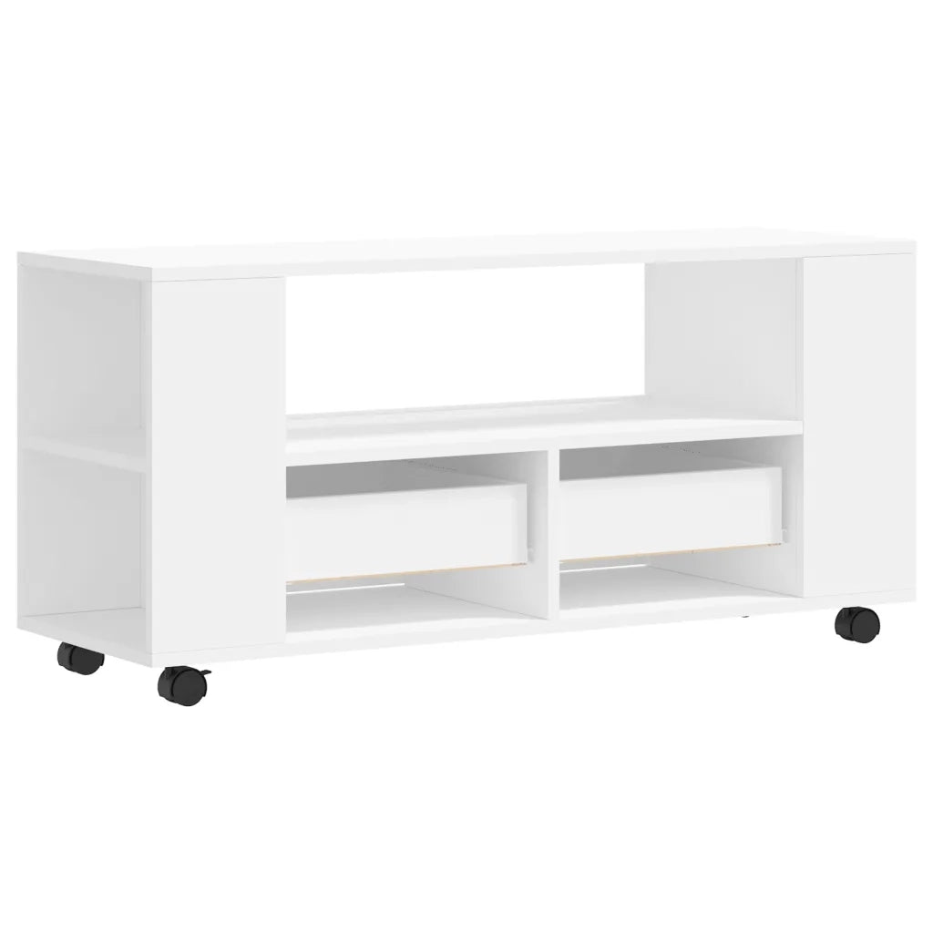 Mobile Porta TV-Credenza TV Bianco 102x34,5x43 cm in Legno Multistrato
