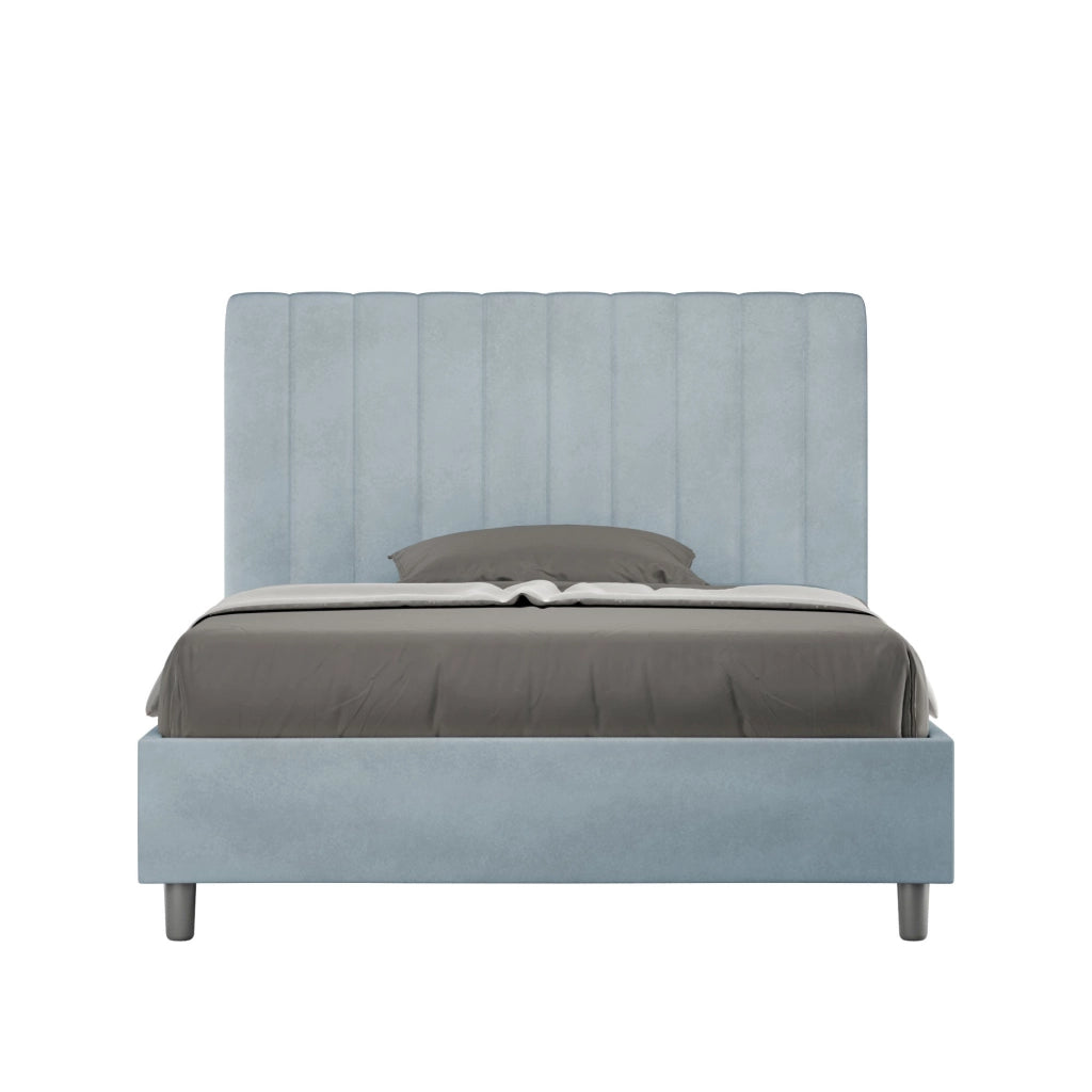 Letto 1 Piazza e Mezzo 120x190 cm con Rete Agueda Azzurro