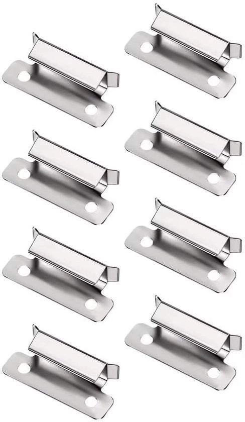 Clip di Stampante 3D - 8 Pezzi - Acciaio Inossidabile - Clip del Piano - Piattaforma in Vetro - Fissaggio Solido - Facile da Utilizzare - Clip del Piano