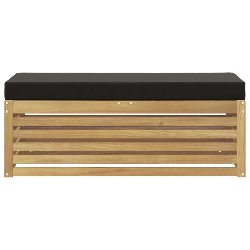 Panca da esterno con cuscino Bianco 115 x 43 x 45 cm