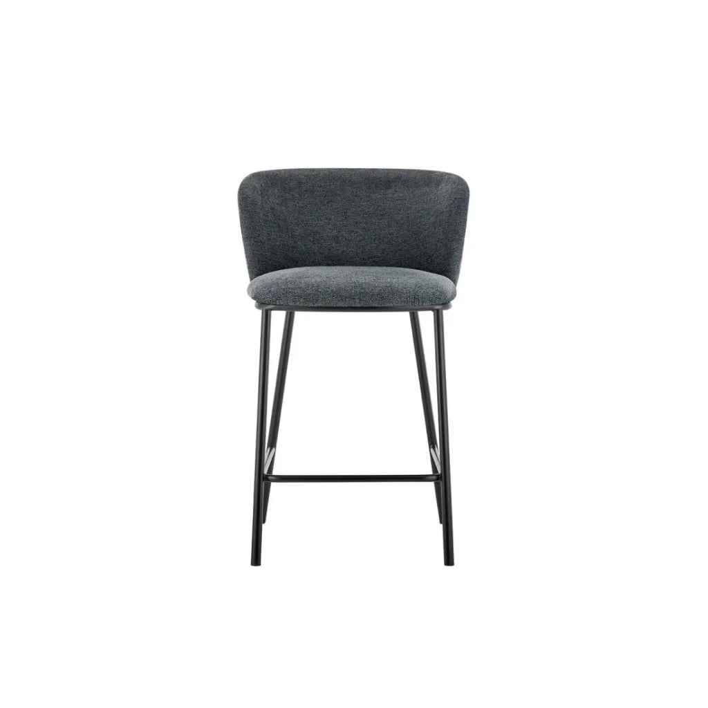 Sedia da banco ARTHUS – Tessuto grigio scuro – Design moderno H88,5 cm