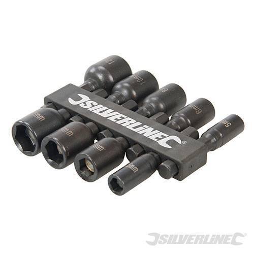 Silverline Set avvitadado magnetici in acciaio 9 pezzi