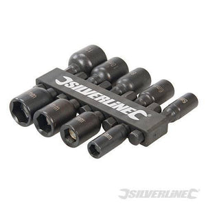 Silverline Set avvitadado magnetici in acciaio 9 pezzi