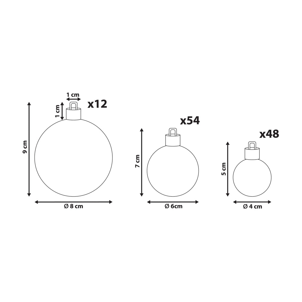 Set di 114 palline natalizie in plastica rosa Decorazioni da appendere Stile glamour moderno Albero di Natale