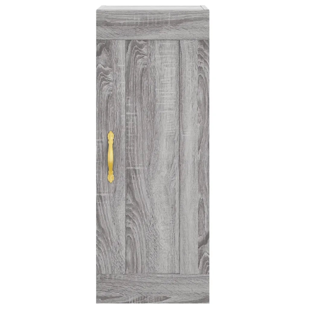 Mobile a Parete Grigio Sonoma 34,5x34x90 cm Legno Multistrato 835024