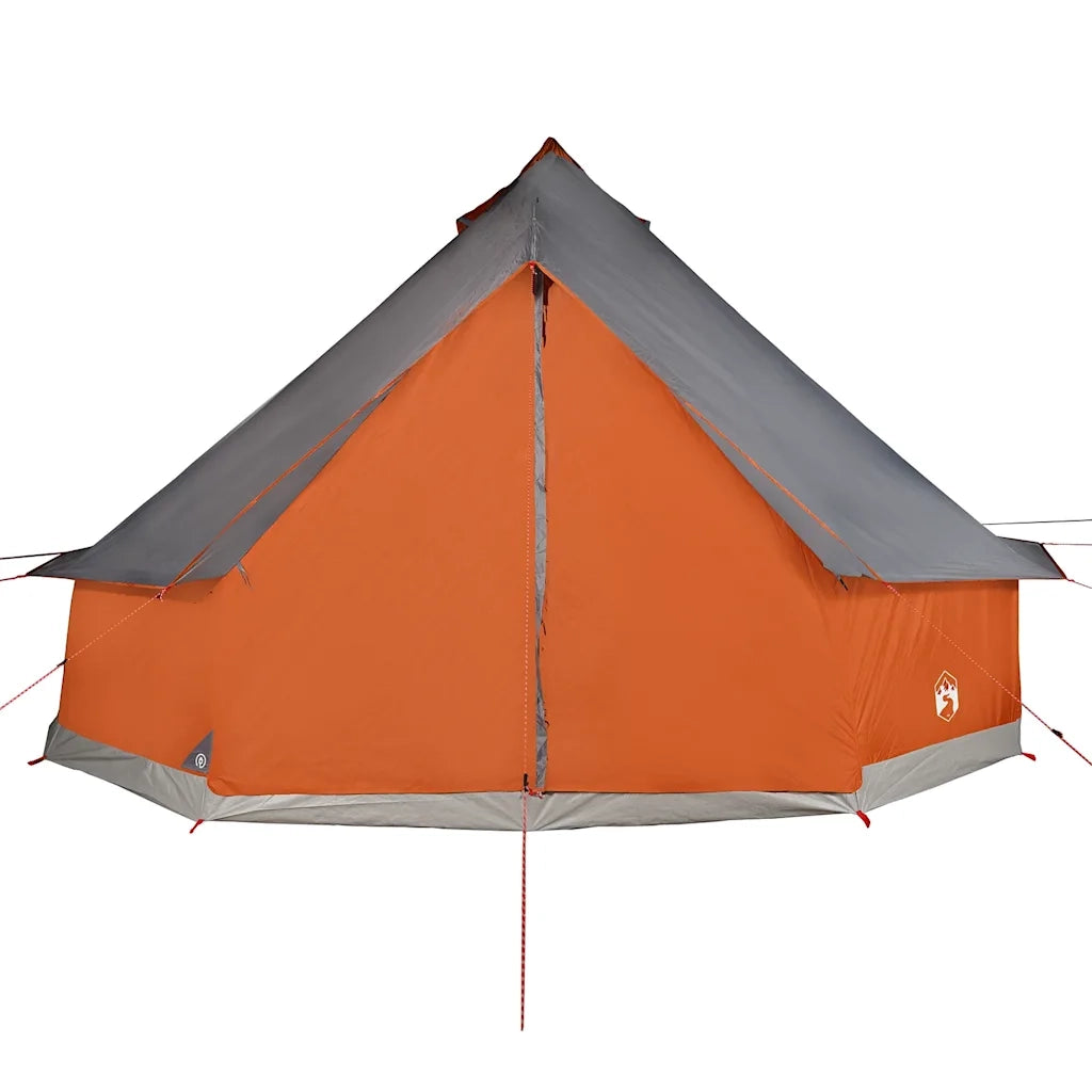 Tenda Familiare Tipi 10 Persone Grigia e Arancione Impermeabile