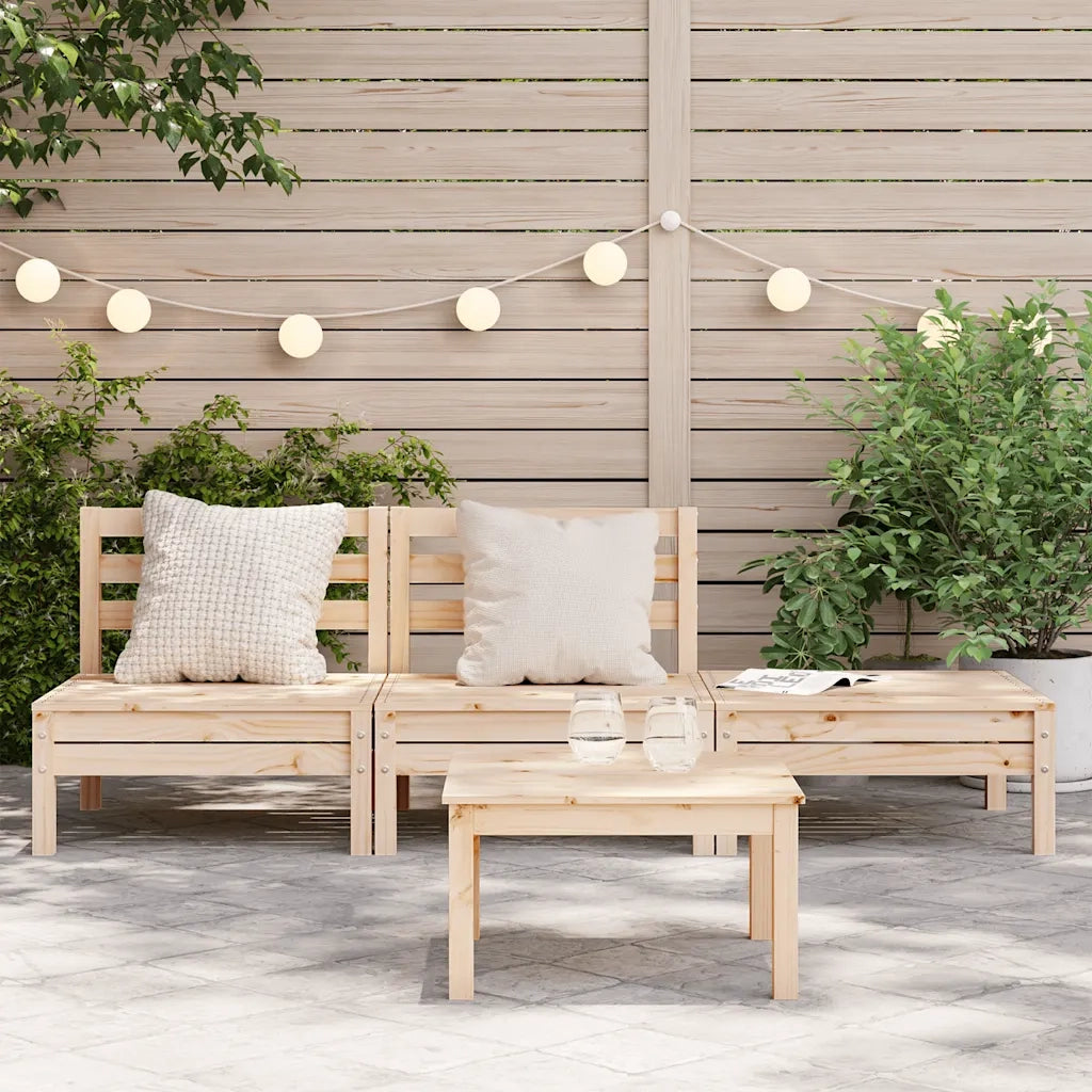 Divano da Giardino a 3 Posti in Legno Massello di Pino 838033