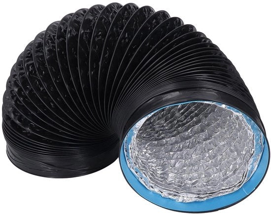 Slang di ventilazione isolata - canale flessibile - PVC/Aluminio - riduzione del rumore - 17,8 cm/2 metri - per HVAC/sistema - canale di aerazione