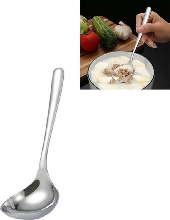 4 pezzi di cucchiaio di zuppa in acciaio inossidabile per ristorante e uso domestico, set di 4, dimensione: piccola