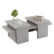 Tavolino da salotto Amarantha, Tavolo basso da caffè, Portariviste per divano, Ripiano da soggiorno, 110x45 h42 cm, Grigio