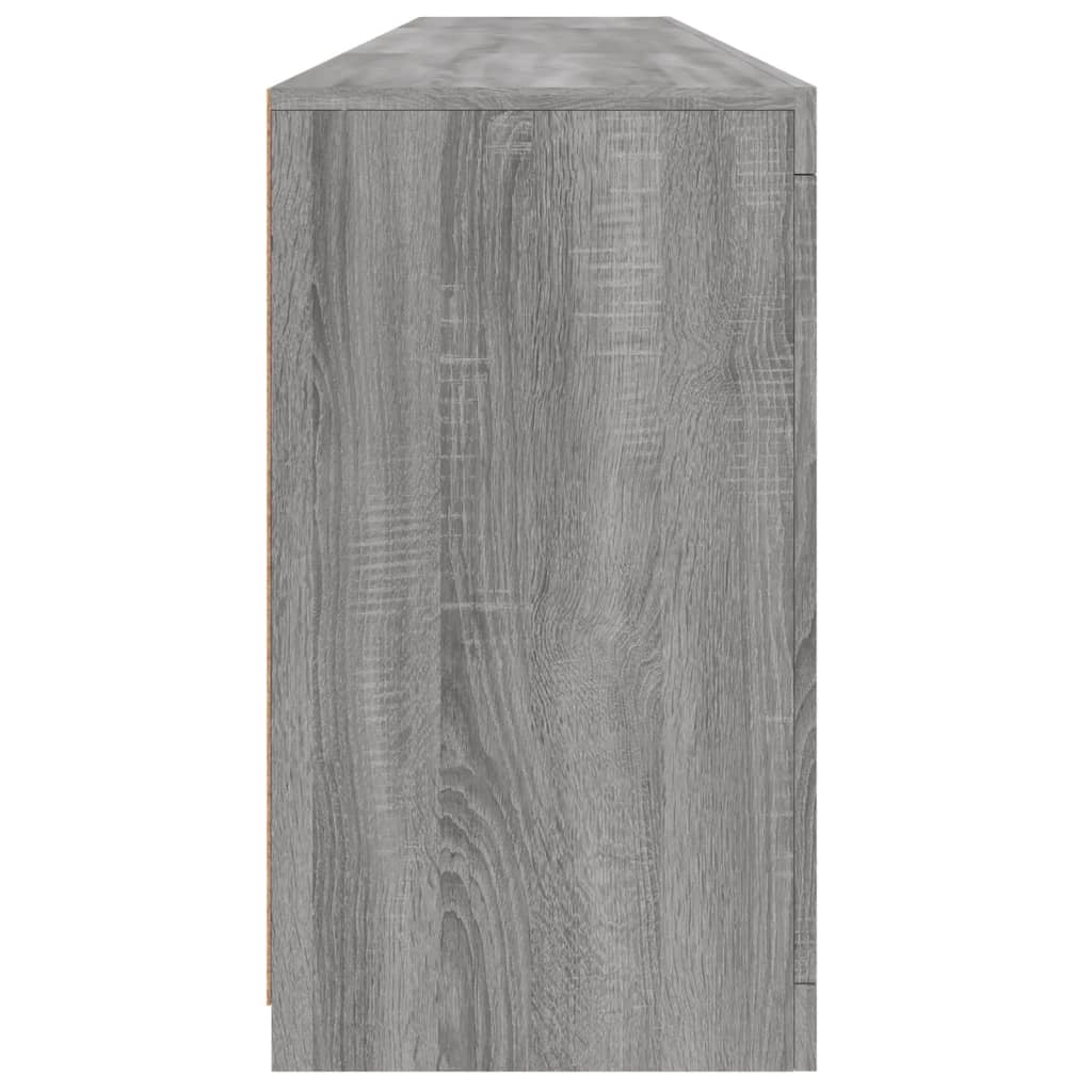 Buffet credenza cassettiera armadio mobile contenitore organizer per cucina soggiorno salotto con luci LED Sonoma 202 x 37 x 67 cm grigio 02_0030067