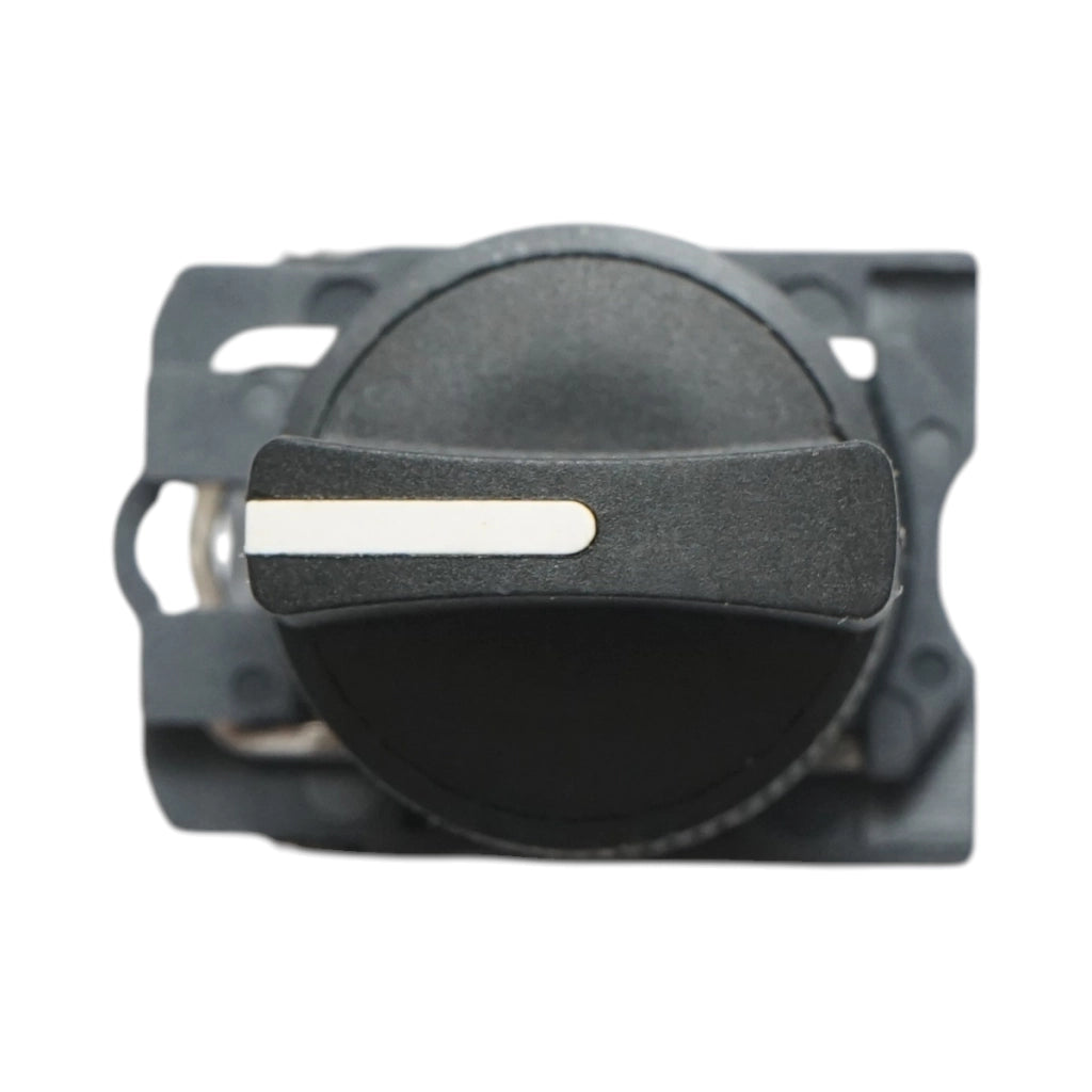 Selettore a 3 posizioni con ritorno, nero, 1NO+1NC, 24V/10A, TB5 Breckner Germany