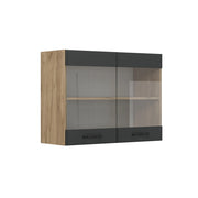 Vicco Mobile da cucina in vetro Antracite casa di campagna 80 cm