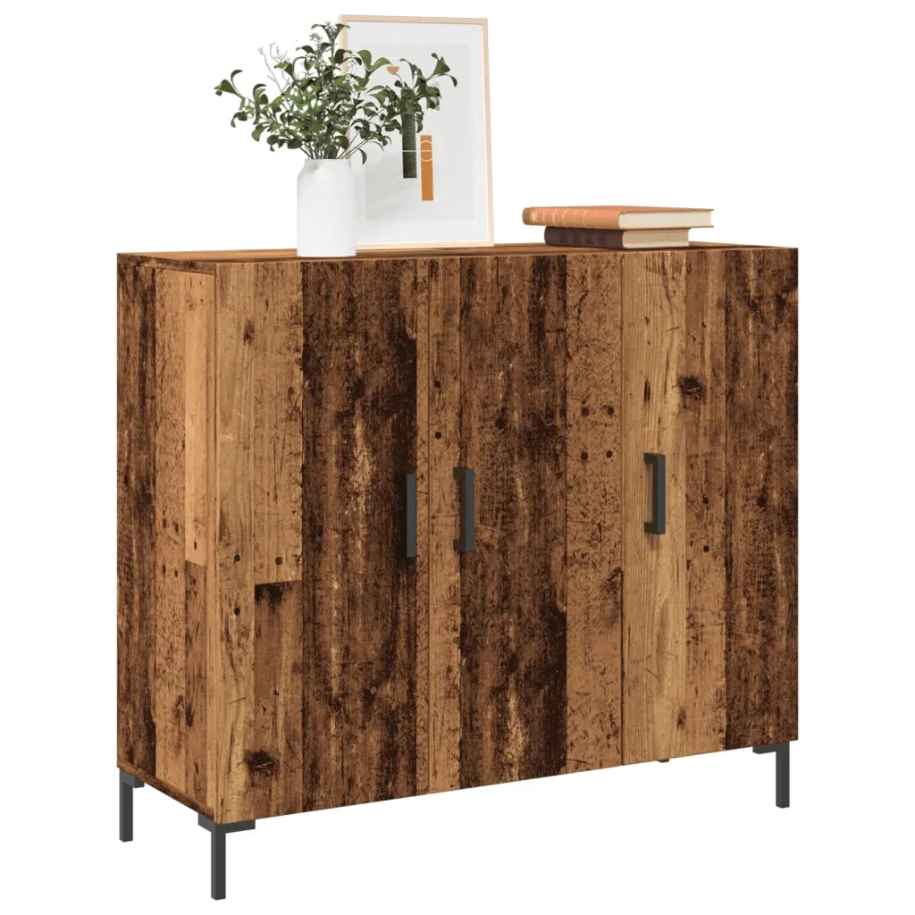 Credenza Legno Antico 90x34x80 cm in Legno Multistrato 857314